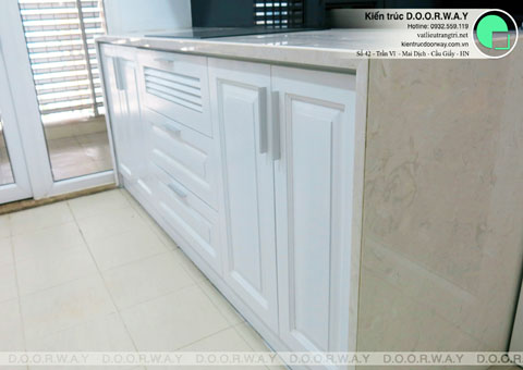 Thi công nội thất chung cư CT4 Vimeco nhà anh Thế Anh 95m2 by kiến trúc Doorway phòng khách góc 08