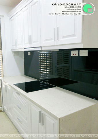 Thi công nội thất chung cư CT4 Vimeco nhà anh Thế Anh 95m2 by kiến trúc Doorway phòng khách góc 09