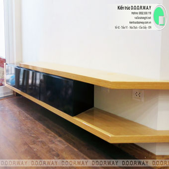 Thi công nội thất chung cư CT4 Vimeco nhà anh Thế Anh 95m2 by kiến trúc Doorway phòng khách góc 12