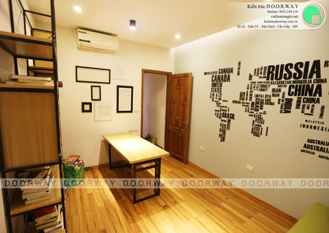 Nội thất phòng đọc sách 12m2 nhà anh Việt Lĩnh Nam by kiến trúc Doorway, thi công phòng đọc sách góc 04