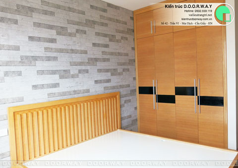 Thi công nội thất chung cư CT4 Vimeco nhà anh Thế Anh 95m2 by kiến trúc Doorway phòng ngủ master góc 04