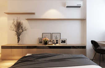 Thi công nội thất chung cư CT4 Vimeco nhà anh Thế Anh 95m2 by kiến trúc Doorway phòng ngủ master góc 10