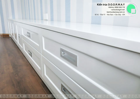 Thi công nội thất chung cư CT4 Vimeco nhà anh Thế Anh 95m2 by kiến trúc Doorway phòng ngủ con góc 08