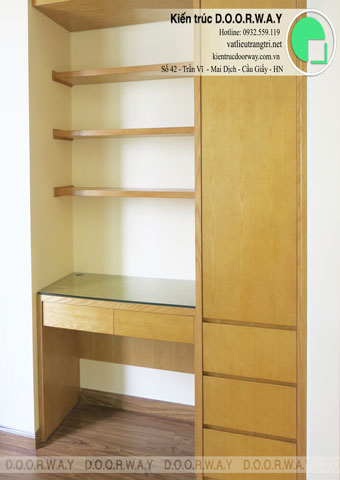 Thi công phòng khách chung cư 50m2 Times City nhà anh Kiên by kiến trúc Doorway góc 03