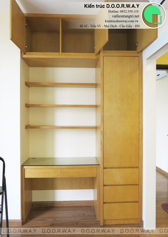 Thi công phòng khách chung cư 50m2 Times City nhà anh Kiên by kiến trúc Doorway góc 04