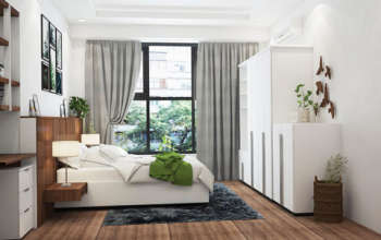 Thiết kế phòng cưới đẹp 25m2 nhà anh Đức by kiến trúc Doorway phương án 2 góc 02