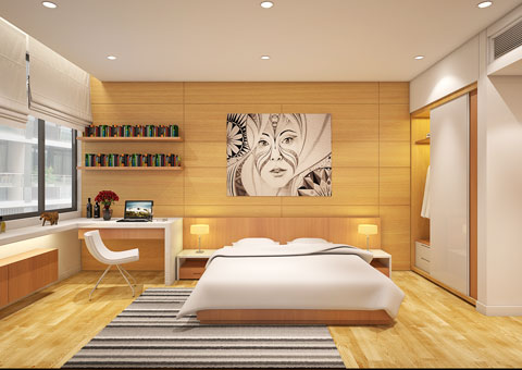 Thiết kế và thi công nội thất chung cư Dolphin Plaza 150m2 nhà anh Tĩnh by kiến trúc Doorway, thiết kế phòng đa năng góc 02