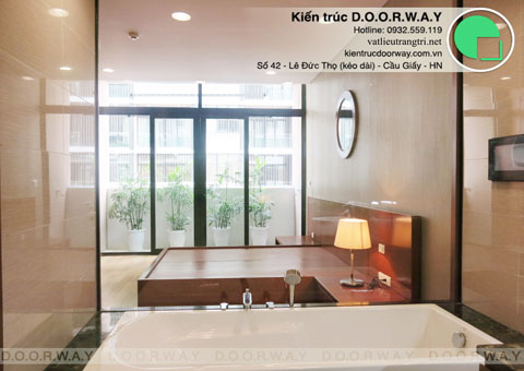 Thiết kế và thi công nội thất chung cư Dolphin Plaza 150m2 nhà anh Tĩnh by kiến trúc Doorway, hoàn thiện thi công phòng ngủ master góc 3