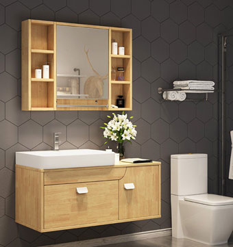 Điểm nhấn cho phòng tắm là kệ tủ - Nội thất phòng tắm by kiến trúc Doorway 06