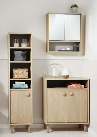 Điểm nhấn cho phòng tắm là kệ tủ - Nội thất phòng tắm by kiến trúc Doorway 09