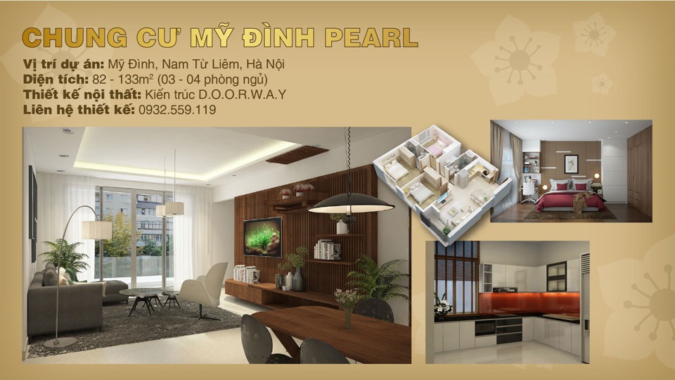 Ảnh tiêu biểu - thiết kế căn hộ chung cư Mỹ Đình Pearl cho gia đình đa thế hệ | 3 - 4 phòng ngủ by kiến trúc Doorway