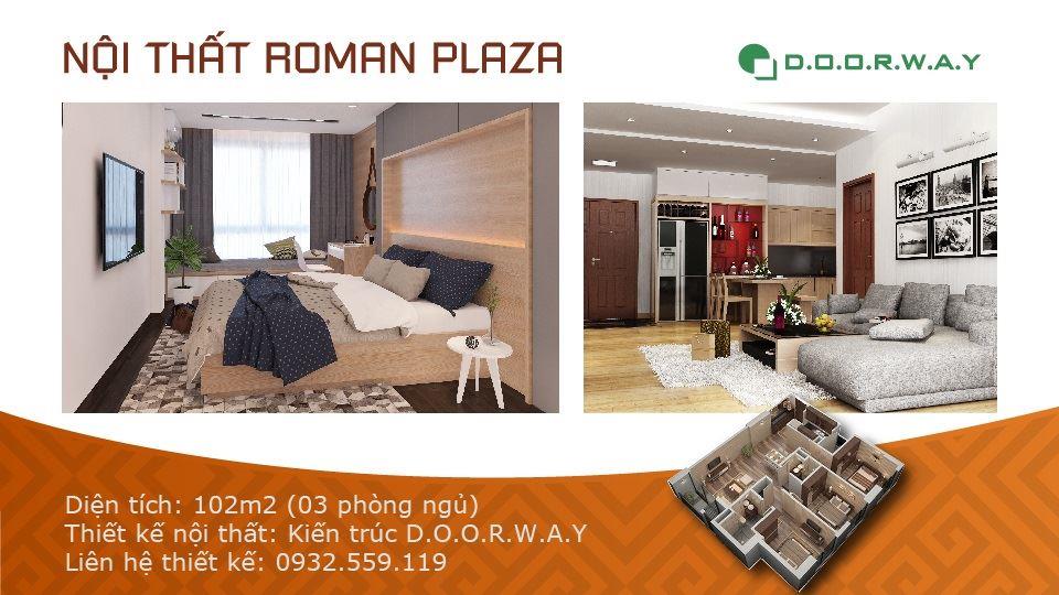 Ảnh tiêu biểu- Mẫu nội thất căn hộ 102m2 Roman Plaza đẹp ấn tượng năm 2019