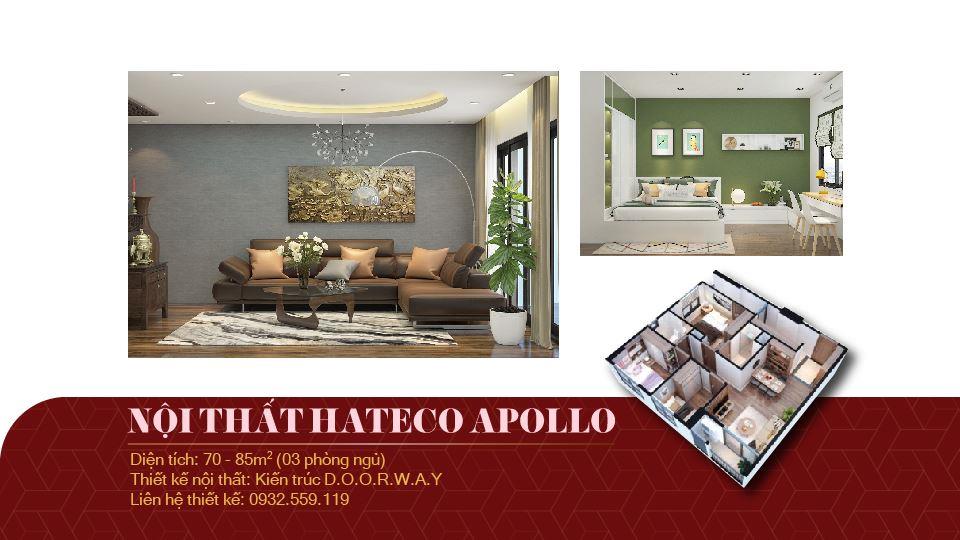 Ảnh tiêu biểu- Mẫu thiết kế nội thất căn 3 phòng ngủ Hateco Apollo