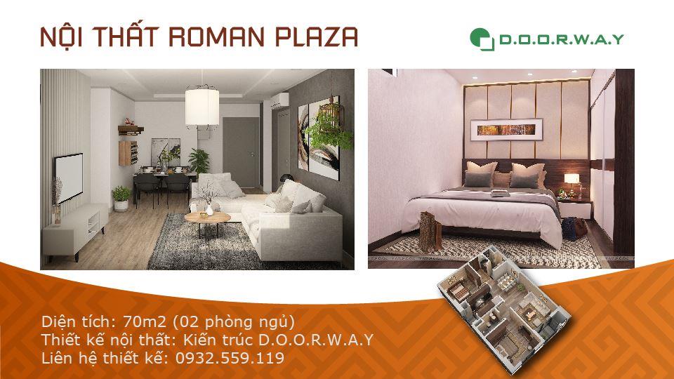 Ảnh tiêu biểu- Mẫu thiết kế nội thất căn hộ 70m2 Roman Plaza - 2019