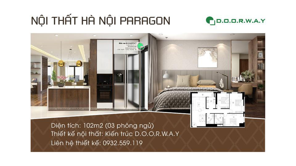 Anhtieubieu- Khám phá mẫu nội thất căn hộ 102m2 Hà Nội Paragon