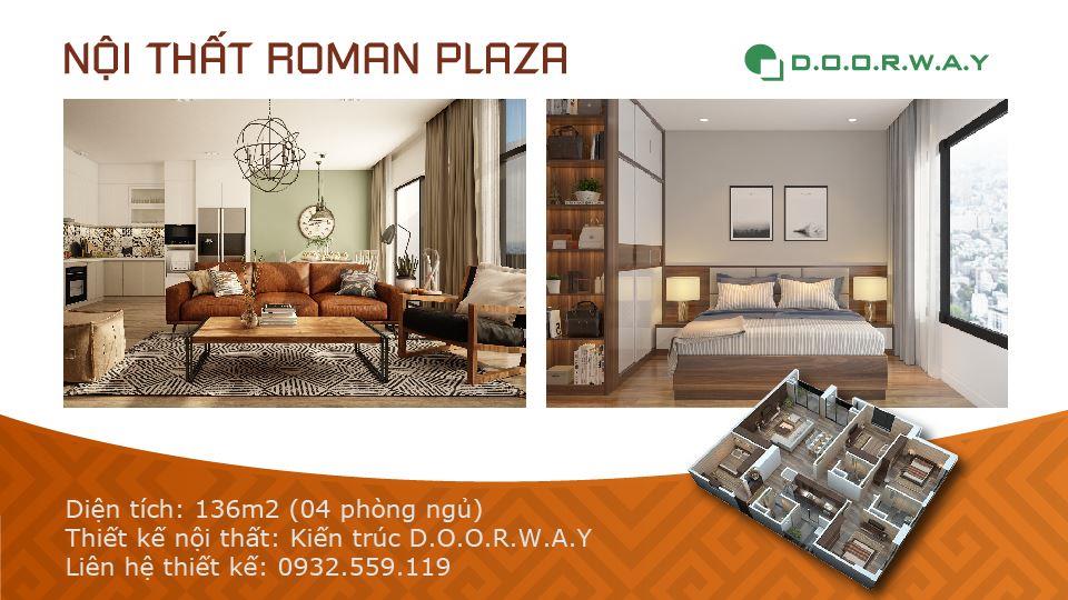 Ảnh tiêu biểu- Ấn tượng với nội thất căn hộ 136m2 Roman Plaza - Thiết kế nội thất đẹp