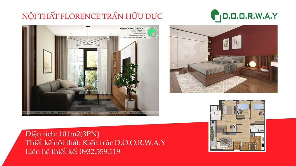 Ảnh tiêu biểu- Căn hộ 3PN - Mẫu nội thất căn hộ 101m2 Florence đẹp