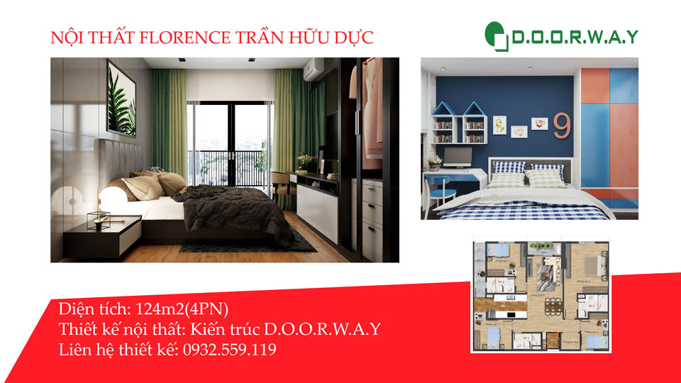 Ảnh tiêu biểu- Thiết kế nội thất căn hộ 124m2 Florence với 4PN đẹp