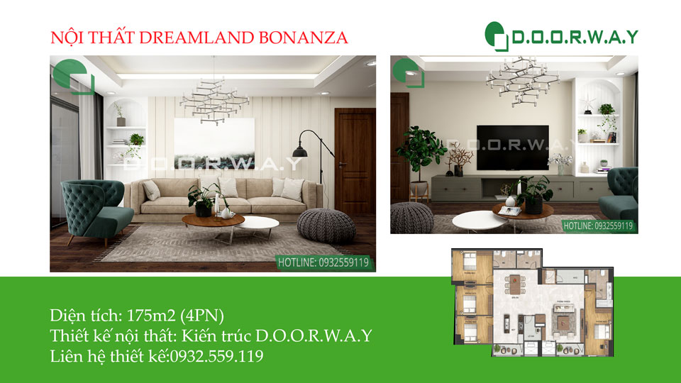 Ảnh tiêu biểu- Mẫu nội thất căn 4 phòng ngủ Dreamland Bonanza - Căn hộ 175m2 đẹp