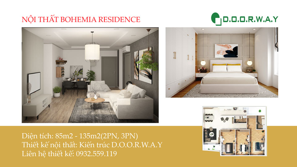 Ảnh tiêu biểu- Giải pháp thiết kế nội thất chung cư Bohemia Residence đẹp mỹ mãn