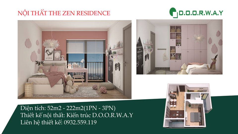 Ảnh tiêu biểu- [Xem ngay] Thiết kế nội thất chung cư The Zen Residence Gamuda