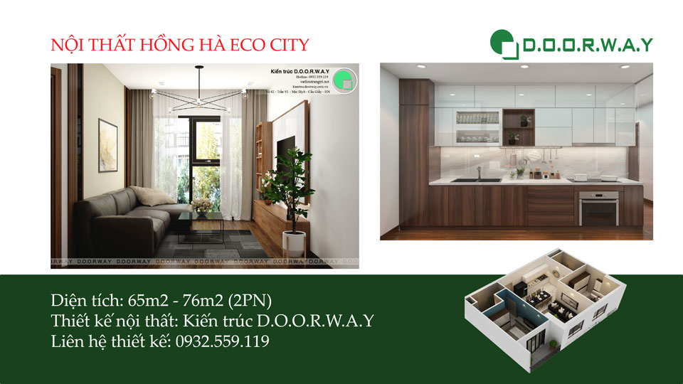 Ảnh tiêu biểu- Mẫu nội thất căn 2 phòng ngủ Hồng Hà Eco City đẹp đơn giản