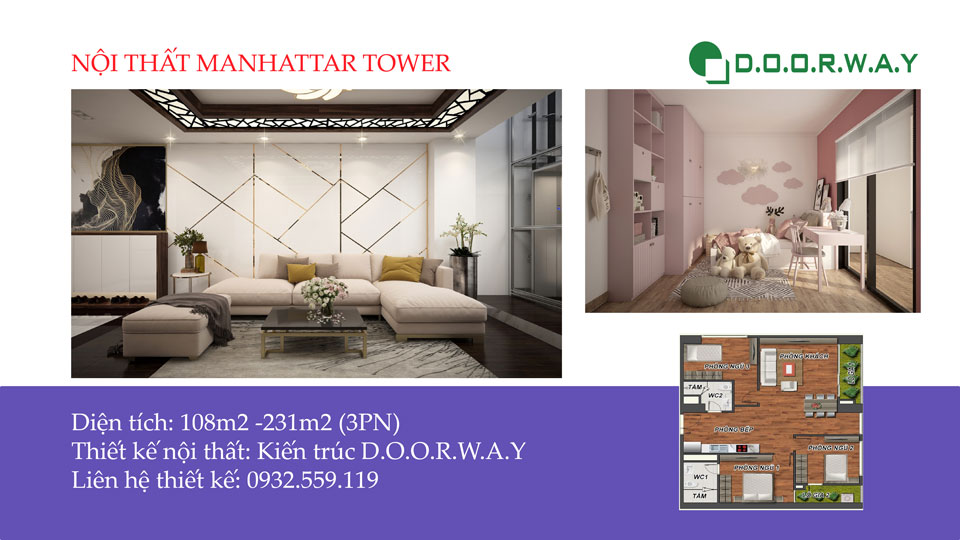 Ảnh tiêu biểu - Ngắm trọn nội thất căn 3 phòng ngủ Manhattan Tower