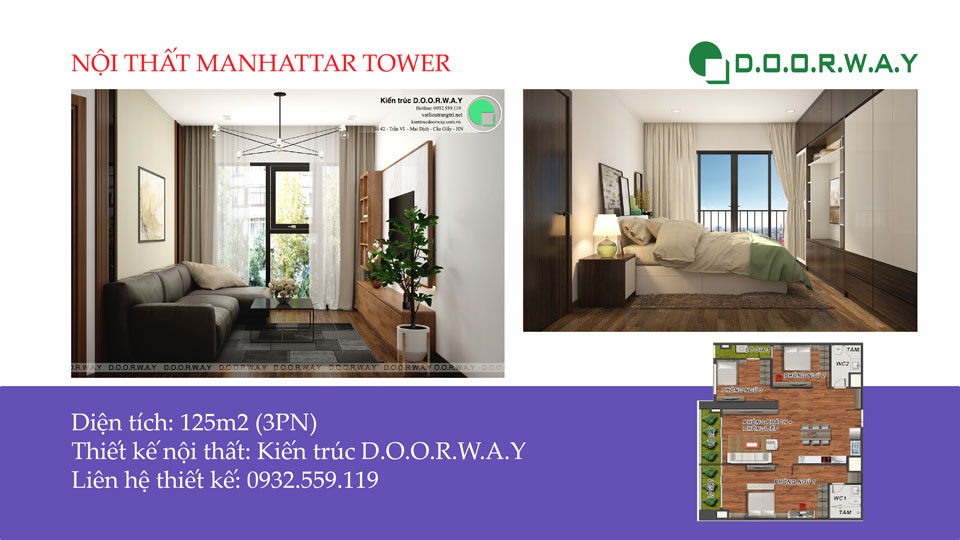 Ảnh tiêu biểu - Vẻ đẹp hiện đại của nội thất căn hộ 125m2 Manhattan Tower