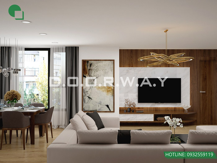 (9)Thiết kế nội thất căn hộ 104m2 Sky Central Định Công