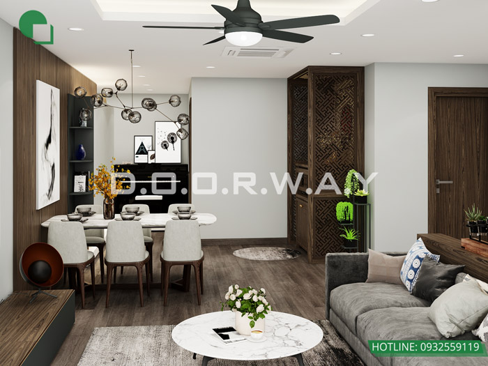 (8)Thiết kế nội thất căn 2pn Sky Central