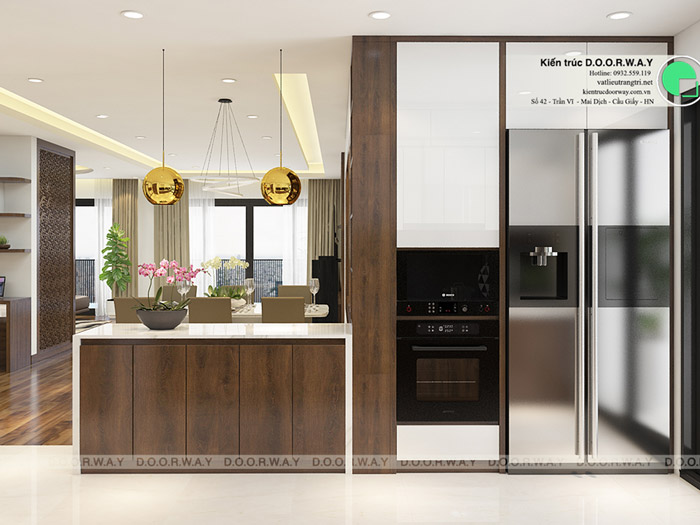 Thiết kế nội thất căn 88m2 Sky Central sang trọng