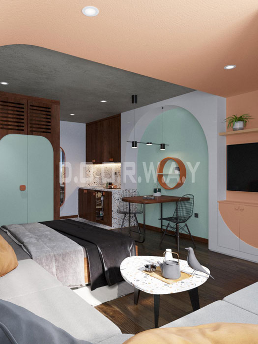 (4)Thiết kế nội thất nhà cho thuê phong cách hiện đại