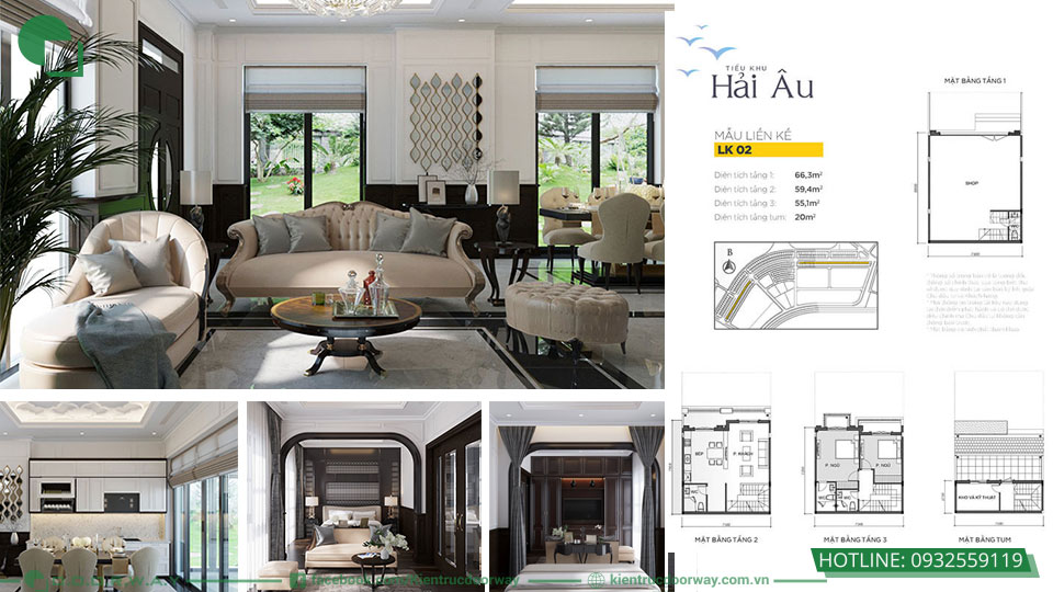 Thiết kế nội thất biệt thự phân hu Hải Âu