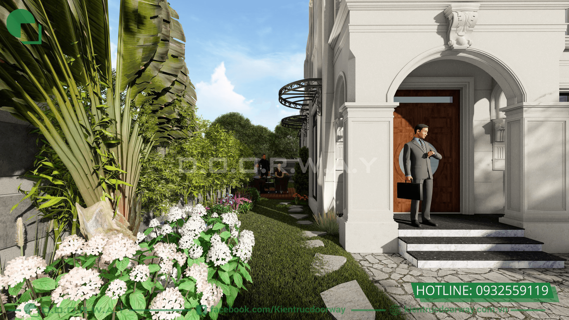 thiết kế cảnh quan sân vườn biệt thự Vinhome Ocean Park