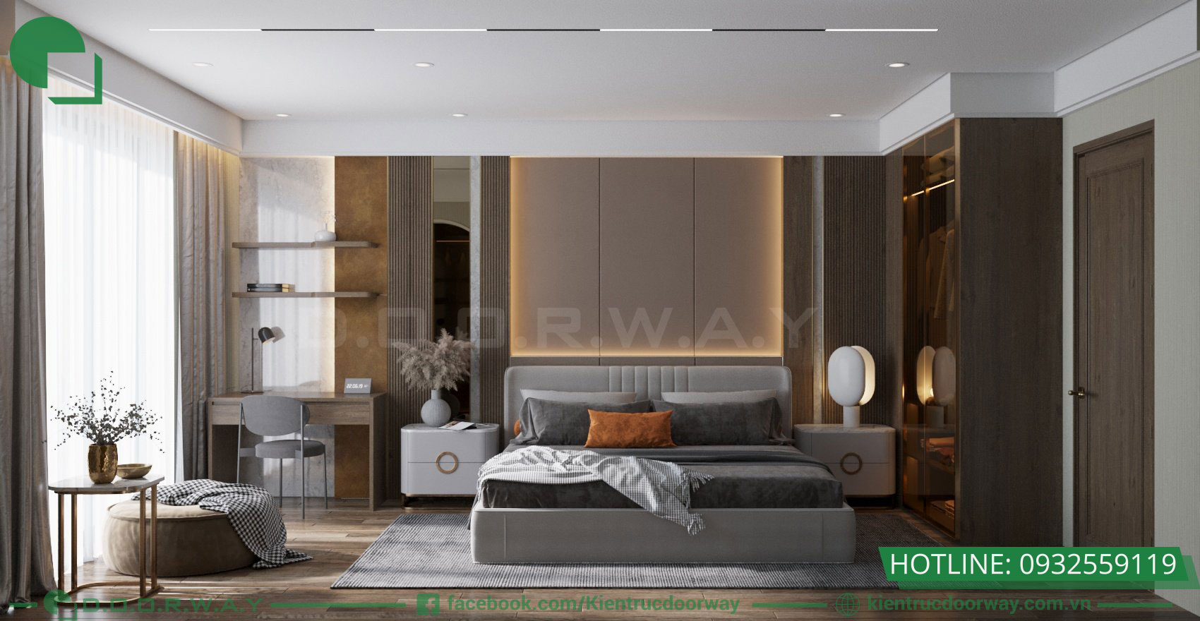 thiết kế phòng ngủ đẹp sang trọng