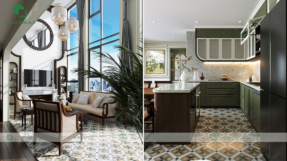 thiết kế chung cư phong cách Indochine