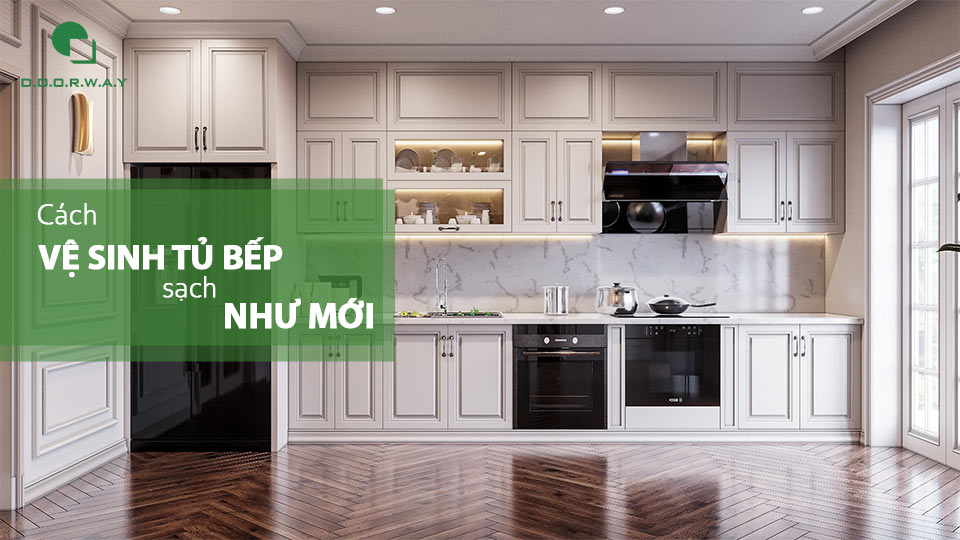 mẹo vệ sinh tủ bếp