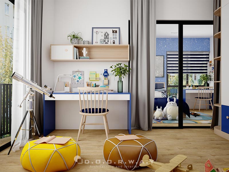 phòng ngủ với ý tưởng khám phá vũ trụ