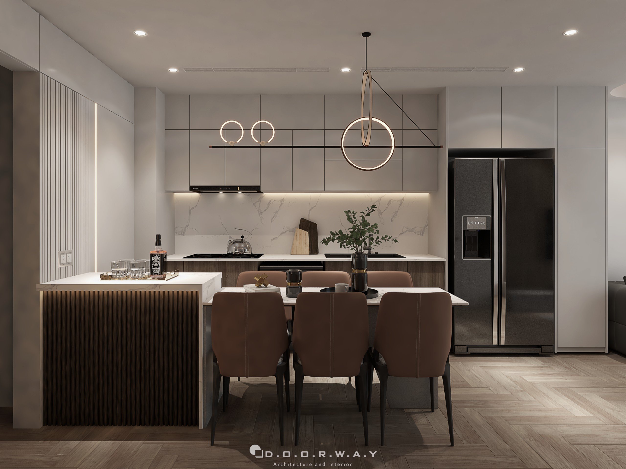 Thiết kế nội thất nhà phố hiện đại tại Trung Hòa