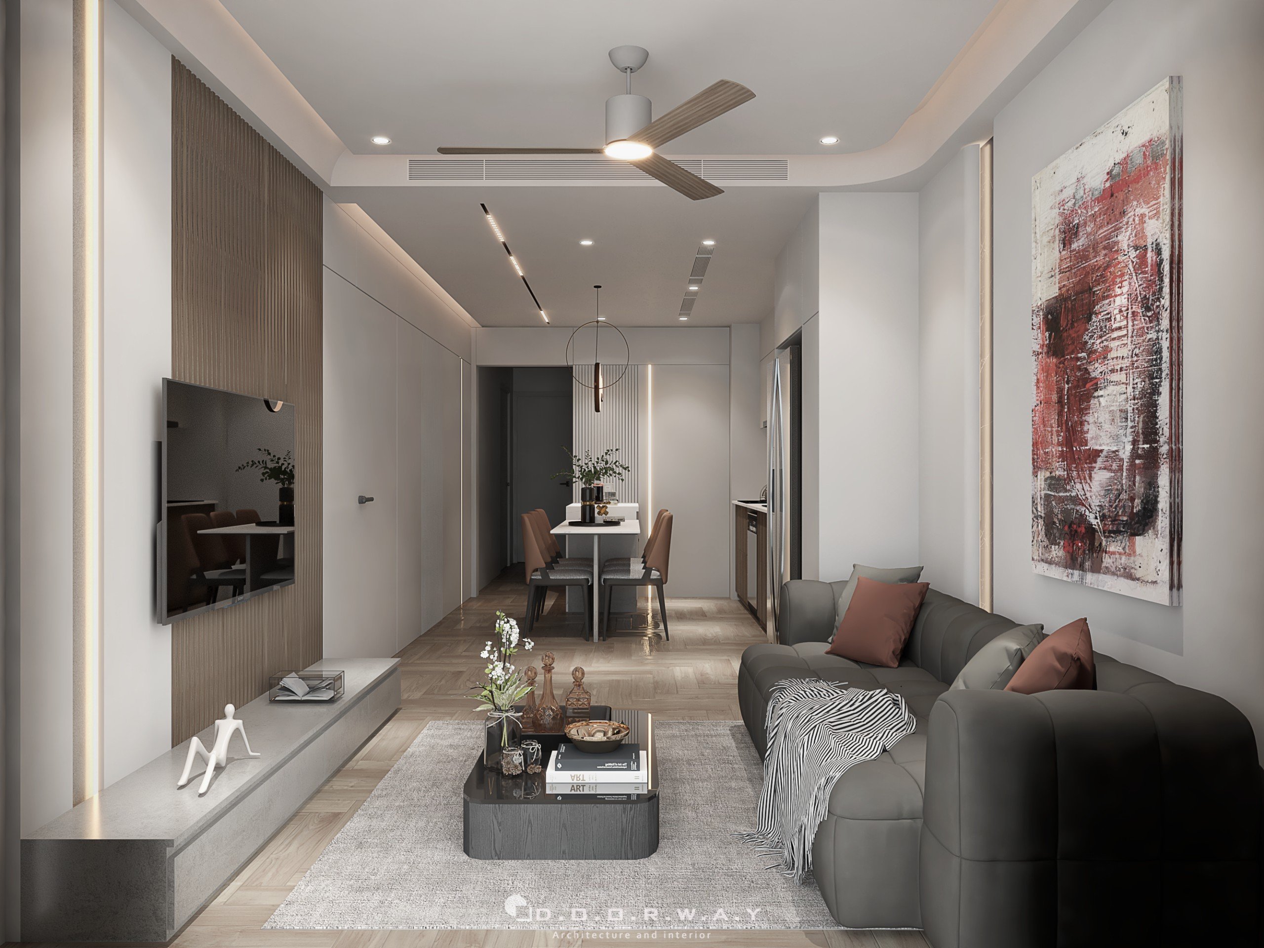 Thiết kế nội thất nhà phố hiện đại tại Trung Hòa