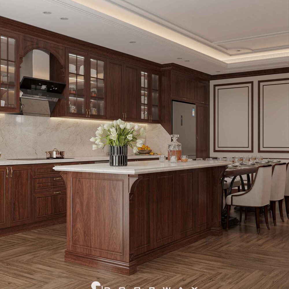 Nội thất biệt thự cổ điển - phòng bếp ăn (2)