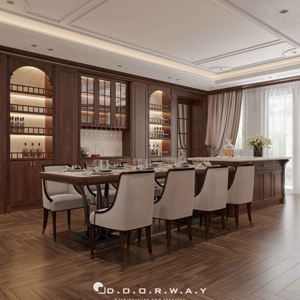 Nội thất biệt thự Tân cổ điển - phòng bếp ăn (2)