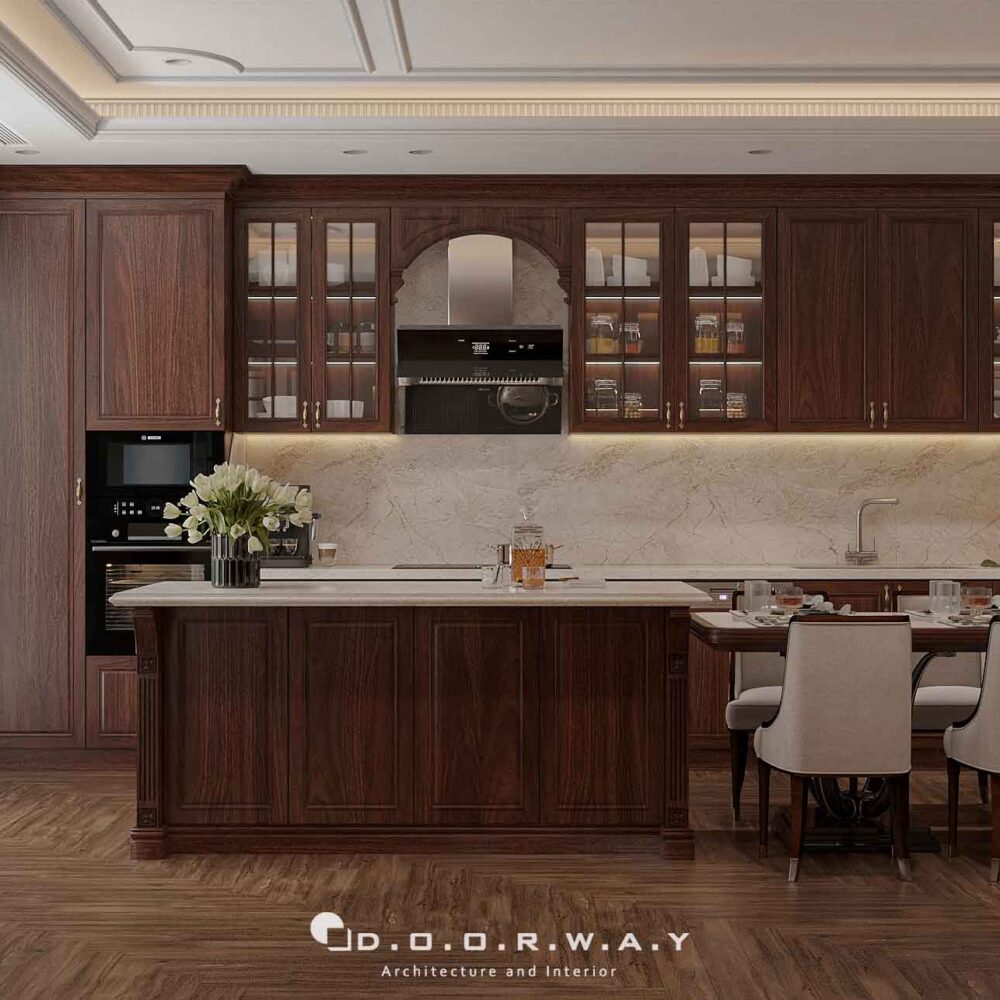Nội thất biệt thự cổ điển - phòng bếp ăn (2)