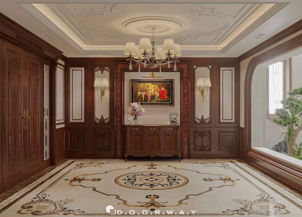 Nội thất biệt thự cổ điển - phòng khách (1)