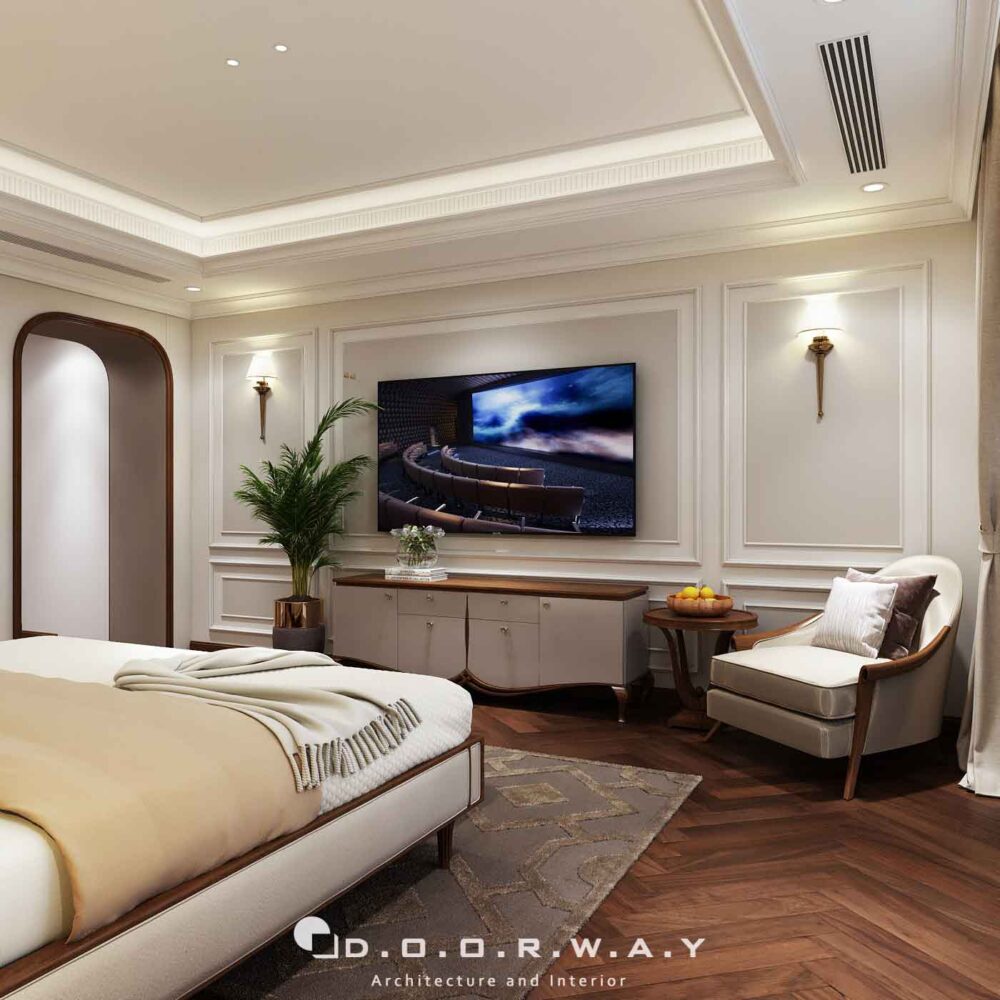 Nội thất biệt thự cổ điển - phòng ngủ master (10)