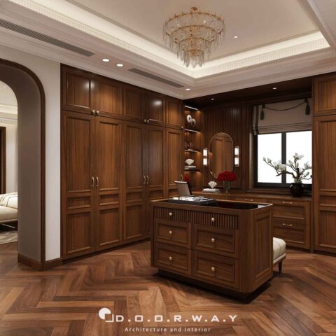 Nội thất biệt thự cổ điển - phòng ngủ master (10)