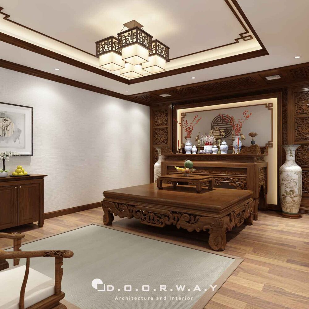 Nội thất biệt thự cổ điển - phòng thờ 1