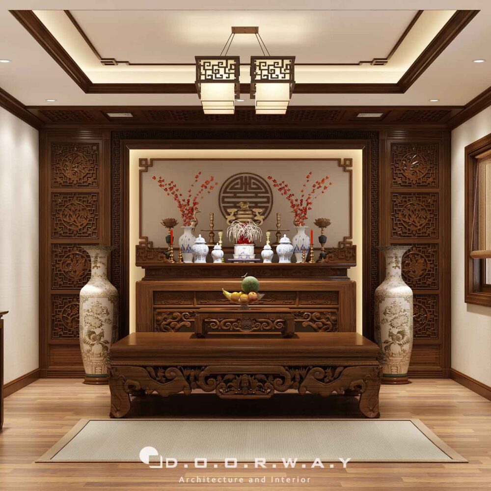 Nội thất biệt thự cổ điển - phòng thờ 1