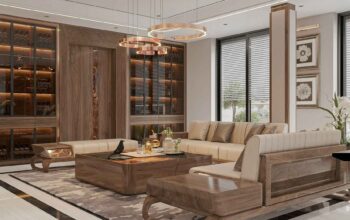 nội thất nhà phố gỗ óc chó (3)